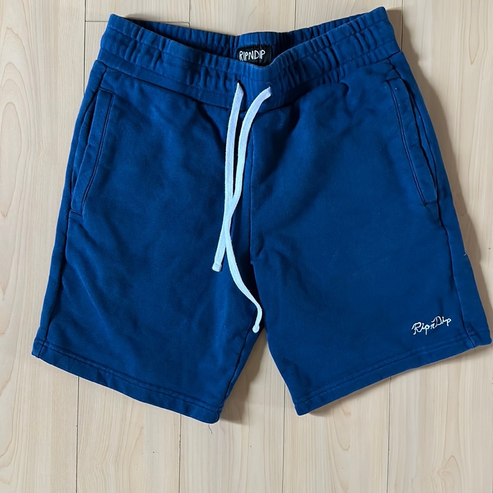 Ripndip blue sweatpants shorts with pockets